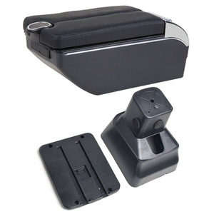 กล่องเก็บของที่วางแขน Vtear ABS พร้อมช่อง USB และที่วางแก้ว สำหรับรถยนต์นิสสัน คิกส์ ปี 2016-2019 อุปกรณ์เสริมสำหรับจัดเก็บภายในรถยนต์ด้านหน้า - Product Image 1