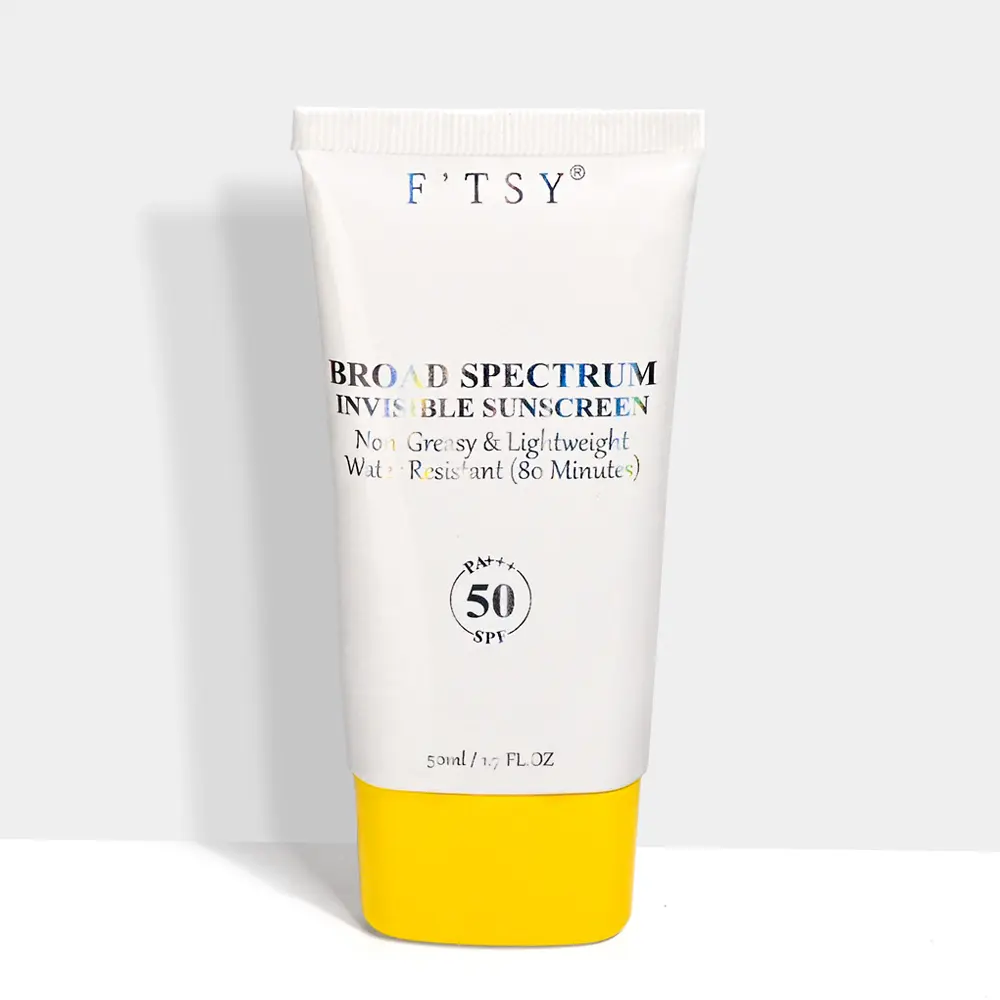 Wholesale Gloss Sunscreen SPF50 Brighten Skin Tone Correction Makeup 2 in 1 Face Sunscreen