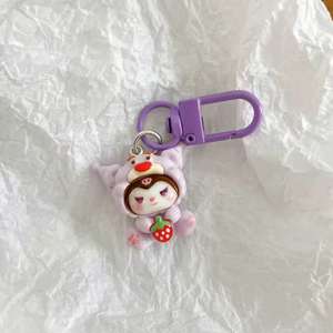 Мультяшный брелок из смолы Sannrio, милый студенческий рюкзак, вешалка, сумка, аксессуары, подарки на день рождения, мобильный телефон, подвеска на шнурке - Product Image 6