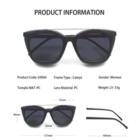 Lunettes de soleil HIGO vintage œil de chat pour femme, monture intégrale en PC, verres antireflet, design confortable