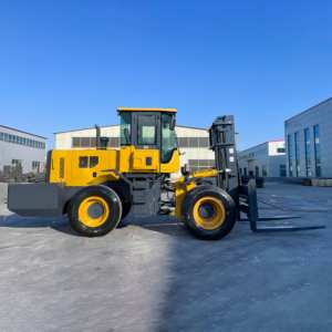 Nueva carretilla elevadora todoterreno Carretilla elevadora todoterreno diésel de 10 toneladas con horquilla ajustable - Product Image 3