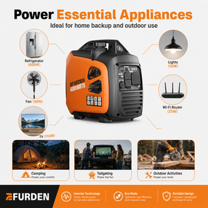 Generador Portátil de Gasolina Efurden EDOG12 de 3.3KW, 4 Tiempos, Monofásico, 120V/230V, 60Hz, Certificado por la EPA, con Arranque Manual - Product Image 4