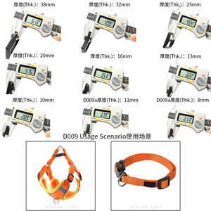 ห่วงพลาสติกแบบปรับได้ D-009 ทนทานต่อการสึกหรอ สำหรับปลอกคอสัตว์เลี้ยง อุปกรณ์เสริมกระเป๋า ขนาด 8 มม. 10 มม. 13 มม. 16 มม. 20 มม. 25 มม. 32 มม. 38 มม. - Product Image 4