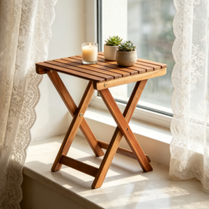 <span class=keywords><strong>Mesa</strong></span> <span class=keywords><strong>Auxiliar</strong></span> Plegable Compacta de Madera de Abeto, Muebles Duraderos para Exteriores, Jardín, Césped, Terraza, Barbacoa, Cenas - Product Image 2