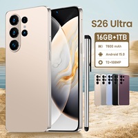 Smartphone Super Memory S26 Ultra 5G, appareil photo 108MP, stockage 16 Go + 1 To, écran LED 4K, processeur Deca Core, Android 15 OS, 120 Hz Gaming