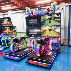 Simulador <span class=keywords><strong>de</strong></span> Motocicleta VR 9D <span class=keywords><strong>de</strong></span> Fácil Instalación, Máquina <span class=keywords><strong>de</strong></span> Juegos <span class=keywords><strong>de</strong></span> Carreras para Niños, Pantallas LCD <span class=keywords><strong>de</strong></span> 55 Pulgadas, Soporte en Inglés para 2 Jugadores - Product Image 4