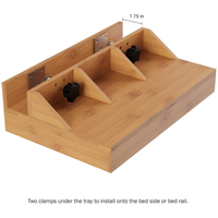 Étagère de chevet écologique en bambou moderne à pince table de chevet flottante et accessoires de chambre plateau en bambou pince d'étagère de chevet en bambou