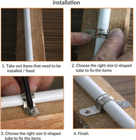 Clips de tuyau en acier inoxydable de qualité professionnelle, fournis directement par l'usine, galvanisés, type U, pince pour tuyau