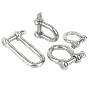 high strength bolt type bow shape anchor shackle D-type Shackle hardware rigging