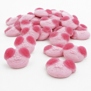 Caramelos de Goma Suecos con Forma de Cabeza de Cerdo, Sabor <span class=keywords><strong>Fresa</strong></span> Ácida, Veganos, Certificados Halal, Cumplen con las Normas de EE. UU. y la UE, Bocadillo Divertido y Novedoso para Niños - Product Image 1