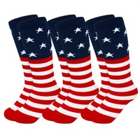 Chaussettes de football rayées Sarfel pour enfants garçons rouge blanc bleu tricotées ODM