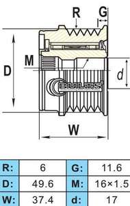 31251074;8666126;535003010;535004010;535012710;F-229643  <span class=keywords><strong>Precio</strong></span> de Piezas de Alternador para Polea de Embrague - Product Image 4