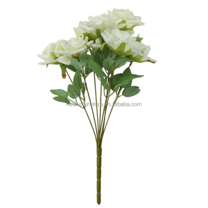 Ramo <span class=keywords><strong>de</strong></span> rosas artificiales <span class=keywords><strong>de</strong></span> tacto real <span class=keywords><strong>de</strong></span> 18 pulgadas, 2 <span class=keywords><strong>arbustos</strong></span>, flores <span class=keywords><strong>de</strong></span> primera calidad - Product Image 2