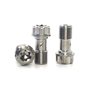 Offre Spéciale gr5 simple <span class=keywords><strong>Banjo</strong></span> titane boulon M10 x 1.0/M10*1.25 titane probolt course moto pièces cnc pièces - Product Image 6