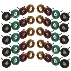 Tampons de polissage en nylon à abrasion moyenne pour applications de meulage à la meuleuse, lot de 40 pièces - Product Image 1