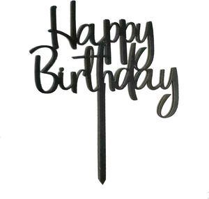 Decorazione per Torta <span class=keywords><strong>di</strong></span> <span class=keywords><strong>Compleanno</strong></span> in Acrilico Nero - Topper per Cupcake e Decorazioni per Torte per Feste <span class=keywords><strong>di</strong></span> <span class=keywords><strong>Compleanno</strong></span> <span class=keywords><strong>di</strong></span> <span class=keywords><strong>Bambini</strong></span> o Adulti - Product Image 4
