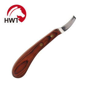 Coltello Professionale per Zoccoli Ovale in Acciaio Inossidabile con Manico in Legno, Tagliazoccoli Circolare per la <span class=keywords><strong>Cura</strong></span> degli Zoccoli dei Cavalli - Product Image 2