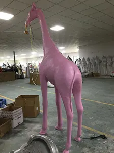 SANXIANG große künstlerische Giraffenskulptur Dekoration Stehlampe kreatives Design Hotel Lobbybeleuchtung Tieren-Stehleuchte