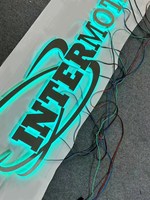 DakeSign Lettres en acier inoxydable 3D rétroéclairées, panneau lumineux LED Halo, enseigne personnalisée pour devanture de magasin