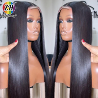 100% Wig Rambut Manusia Mudah Dipakai, 6x5 HD Lace Frontal, Rambut Sejajar Kutikula, Wig Rambut India, Wig HD Lace Frontal Tipis untuk Wanita Kulit Hitam