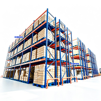 Système de rayonnage à palettes double face robuste pour entrepôt, étagères en acier haute capacité pour centre logistique