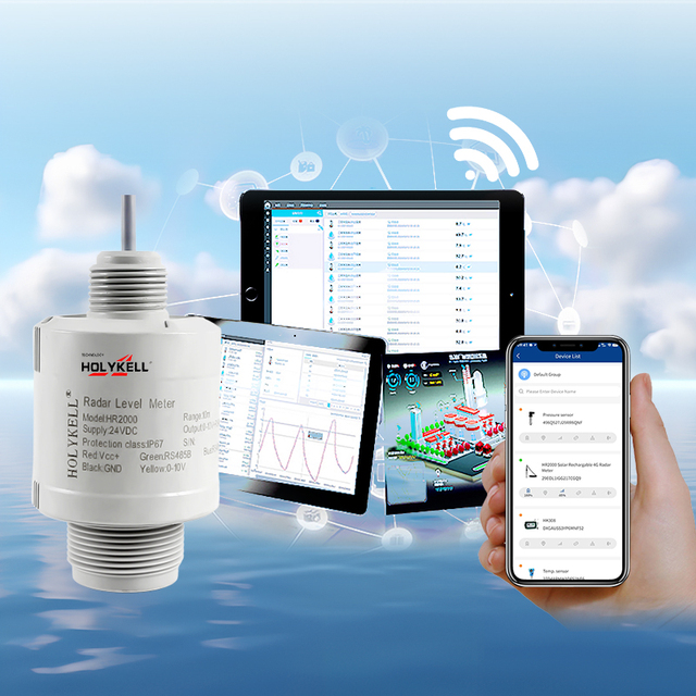 Holykell High Accuracy 4-20mA RS485 Millimeter Wave 80GHz radar Level Sensor