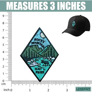 Rocky Mountain National Park 3 In Embroidery <b>Patch</b> Iron <b>On</b> <b>Sew</b> <b>On</b> Travel Applique <b>Patch</b> - Product Image 3