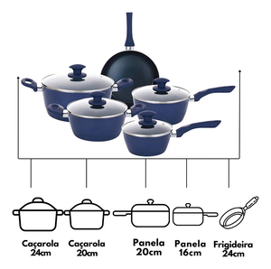 Juego de Ollas y Sartenes de Cerámica Moderna con Revestimiento de Mármol, Tapas de Vidrio, Asas de Baquelita, Antiadherente, 6 Piezas, de Aluminio, Compatible con Inducción - Product Image 5