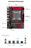 Kit de carte mère JGINYUE X99M-H D4, double canal DDR4, prise en charge du processeur LGA 2011-3, carte mère de jeu avec processeur et RAM