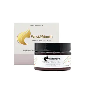 West dan bulan grosir Herbal Peel-off Mask melembabkan mencerahkan menghilangkan komedo masker wajah