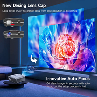 Machine de karaoké portable 4-en-1 OEM d'usine, projecteur intelligent 4K 1080p, double WiFi+LAN, haut-parleur, 2 micros sans fil, Android 9.0