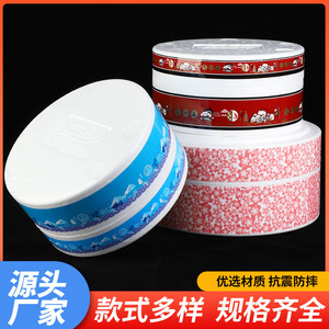 Caja Redonda de Plástico para Llevar Mariscos con Diseño de Olas Azules para Sashimi y Comida Japonesa, Logotipo Personalizado Disponible - Product Image 2