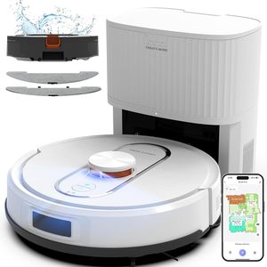 Aspirateur robot intelligent avec laser LDS pour usage domestique, aspirateur qui nettoie et a une station de vidage automatique, alimenté par batterie - Product Image 1