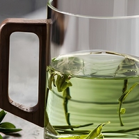 Tasse à thé en verre Sinyao classique pour la maison, style chinois, écologique, transparente, réutilisable, lavable au lave-vaisselle, pour la rentrée scolaire