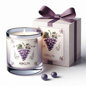 Vela Aromática en Frasco de Vidrio AIKUN de Marca Privada con Caja de Regalo con Logotipo Personalizado para Exhibición en Tiendas y Pedidos al por Mayor - Product Image 1