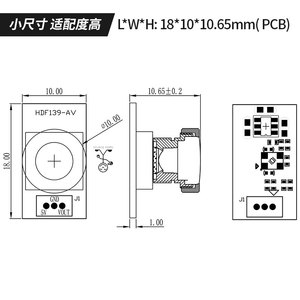 Módulo de Cámara de Vigilancia CCTV Analógica AV Compacta HD de 400K Píxeles ASX340CS/MT9V139 con Sensor SoC para Baja Iluminación - Product Image 4