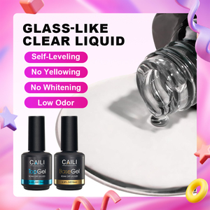 Set de 2 Capas de Gel para <span class=keywords><strong>Uñas</strong></span>, Capa Base y Capa Superior, Acabado Brillante Sin Necesidad de Limpiar, Capa Base y Superior de Larga Duración, Requiere Luz UV, Calidad de Salón - Product Image 3