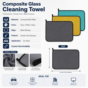 Serviette en microfibre polyester sans peluches à effet écaille de poisson pour le nettoyage professionnel des <span class=keywords><strong>pare</strong></span>-<span class=keywords><strong>brise</strong></span> et des miroirs de véhicules - Product Image 5