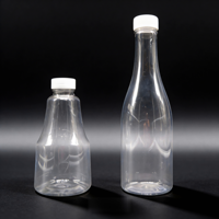 Bouteille en plastique transparente PET personnalisée de 250 ml et 300 ml pour l'emballage de jus, de soda, de thé, de café, d'eau minérale et d'alcool