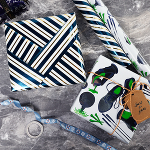 Papel de regalo metálico al por mayor de fábrica 43*300 cm rollo de papel de regalo - Product Image 5