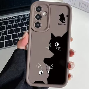 Cover per Telefono con Abbinamento Colori per <span class=keywords><strong>Samsung</strong></span> Galaxy S26 Ultra, in Silicone Morbido, con Simpatici Gatti Lineari, Anti-Caduta, Leggera - Product Image 1