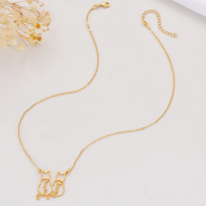 Vente chaude à la mode <span class=keywords><strong>personnalisé</strong></span> nommé <span class=keywords><strong>chat</strong></span> en acier inoxydable pendentif <span class=keywords><strong>collier</strong></span> <span class=keywords><strong>personnalisé</strong></span> forme animale croix accessoire de mode <span class=keywords><strong>personnalisé</strong></span> - Product Image 4