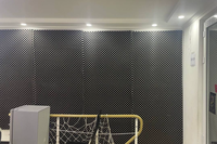 Panneaux acoustiques modernes auto-adhésifs en mousse ondulée les plus vendus pour le traitement acoustique des salles et des écoles, ignifuges et anti-bruit élevé