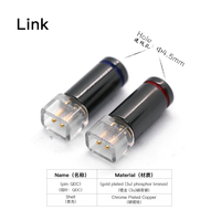 LINK 1 pasang Pin Earphone Hi-End pria Plug DIY