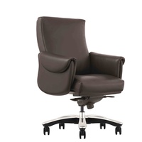 Mobilier de bureau commercial pivotant en cuir véritable chaise de personnel chaise de visiteur de salle VIP