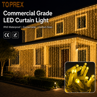 Guirlande lumineuse LED en cascade de 10 m à 100 LED, directement de l'usine OEM, pour la décoration commerciale de Noël, du Nouvel An, des centres commerciaux et des bâtiments