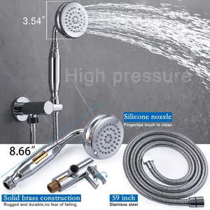 Set doccia a pioggia cromata set doccia spa bagno hotel con 4 pezzi corpo jet - Product Image 4