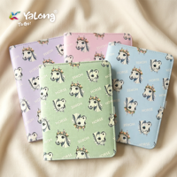 YALONG YLA5R017 A5 - Cuaderno de Tapa Dura de Cuero con Estampado de Caballo de Dibujos Animados, Cierre Elástico, Personalizable, Regalo al por Mayor