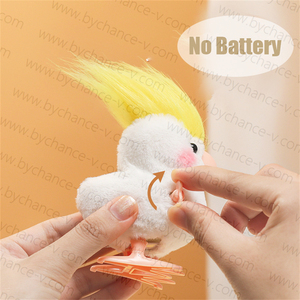 Jouet oiseau sauteur à remonter, oiseau mécanique moelleux pour enfants, idéal pour les cadeaux de Noël, les paniers de Pâques, les sacs de fête et les récompenses de classe - Product Image 2
