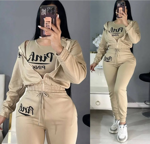 Conjunto de chándal de 3 piezas de alta calidad para <span class=keywords><strong>mujer</strong></span> Traje de otoño invierno con decoración de encaje vintage Tops cortos Tamaño XL ¡Super <span class=keywords><strong>ofertas</strong></span>! - Product Image 3